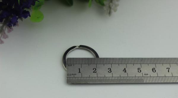 Hang Chain Hook DIY Craft Key Hardware Nickel Color Iron Round Flat Split Key Ring