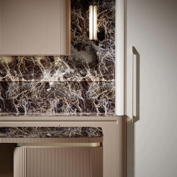 Cabinet de cocina personalizado de alta gama Muebles de cocina de estilo moderno Automático conjunto completo de cocina PVC blanco