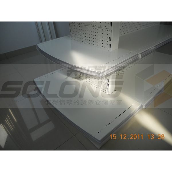 Iran Shelf Retail Gondola Shelving Supermarket Display Racks ISO9001 Certification