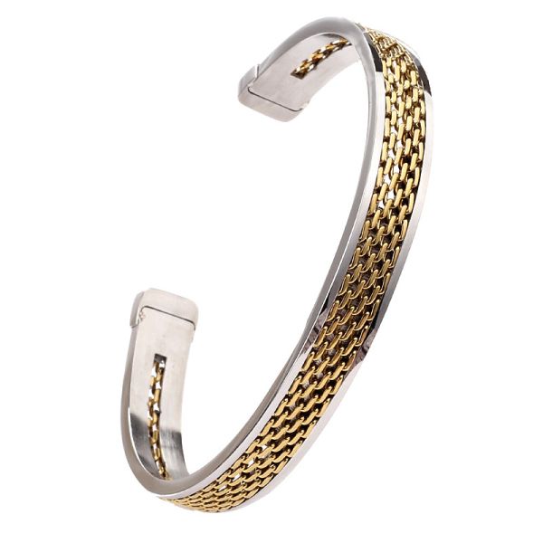 C-shaped fashion titanium steel chain bracelet 18k gold women's jewelry wholesale stainless steel jewelry accessories