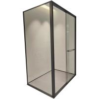 Douche d'angle en acier inoxydable cadre noir cadre de douche noir résistant à l'érosion