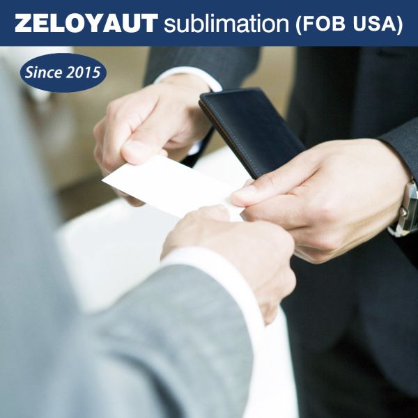 ZELOYAUT Wholesale Sublimation Blanks Hot Sales High Quality Sublimation Aluminium Business Name Custom White Id Business Blank