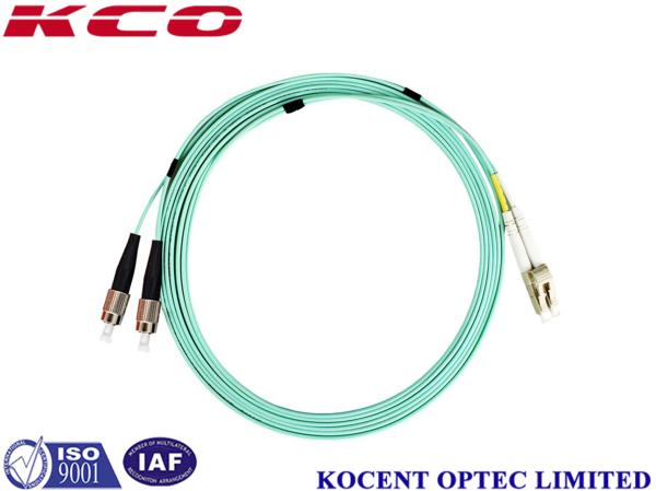 Duplex 1.0mFiber Optic Patch Cord , OM3 Fc Lc Patch Cord Multimode