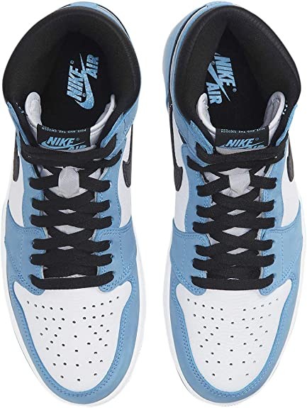 High Upper Nike Jordan Mens Air Jordan 1 Retro High Og Blue And White Do9455