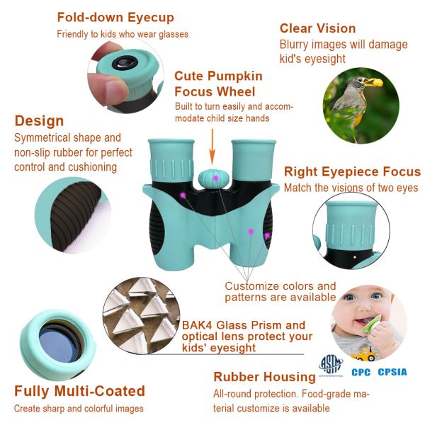 подарки биноклей детей 8x21 сотрясают доказательство для наблюдать птицы