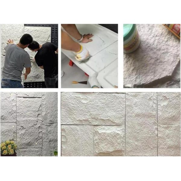 Exterior PU Wall Panel Tile Decorative Flexible For Villa Tv Background