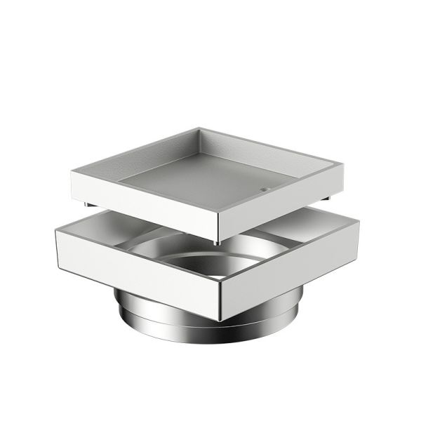 Floor Drainer Outlet Square Shower Brass Bangqi 115*115mm 75mm Modern Brass Strainer Stainless Steel Shower Drain Chrome Plated