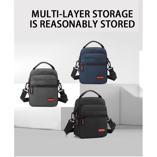 Multi Layer Men Designer Messenger Bags Crossbody Side Bag With Zipper Pocket