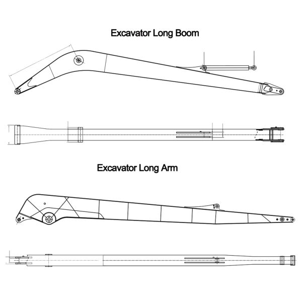 Тяжелая техника длинный экскаватор длинный экскаватор длинная рука 7-40м длинный экскаватор для 6-120тонных экскаваторов длинный охват