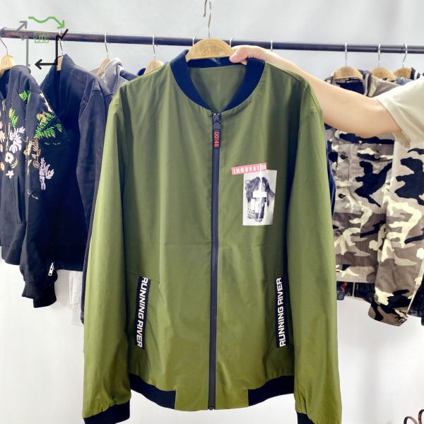 Women's Used Parka Jacket Pattern Embroidery Casual Outdoor Hoodless Second Hand