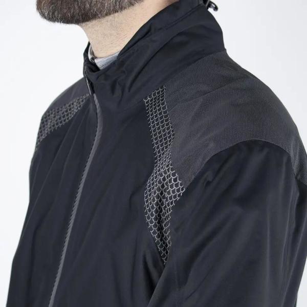                  Custom Utility Golf Waterproof Jacket Outwear Coat Waterproof Rain Suits OEM Pockets Black Nylon Softshell Jacket for Men             