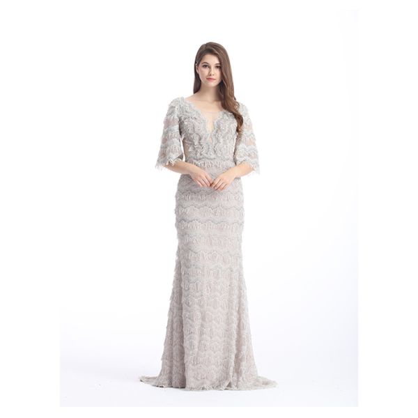 Fishtail Long Ladies Evening Dresses  V - Neck Anti Wrinkle And Eco Friendly