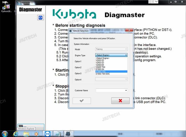 Para KUBOTA KIT DIAGNÓSTICO PYTHON para KUBOTA DIAGMASTER PYTHON interface KUBOTA TAKEUCHI ferramenta de diagnóstico + CF54 laptop