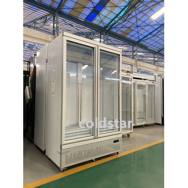 Commercial Upright Display Beverage Cooler With Glass Door