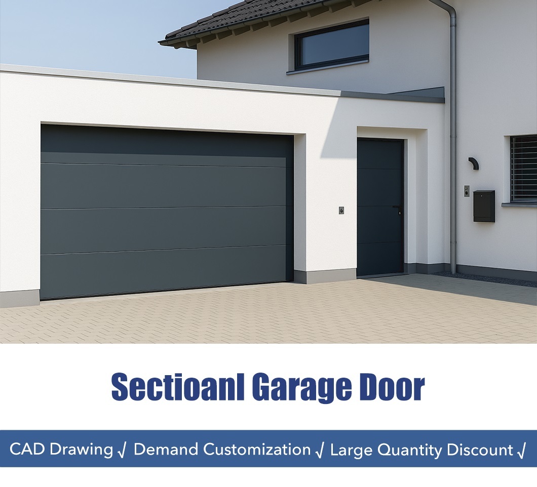 High Transparency Glass Sectional Garage Door Modern Architectural Appearance