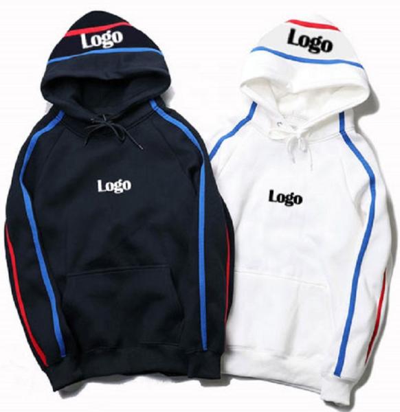100% Organic Cotton Embroidered Unisex Plain Hoodies Heavyweight Pullover Hoodie