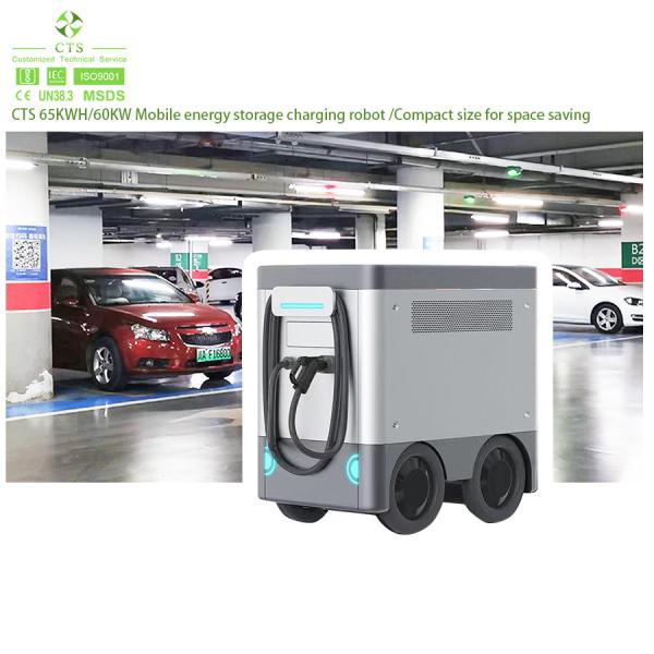 AC-DC fast electric ev charging station 40kw 60kW DC mobile charger with lithium battery for road rescue service