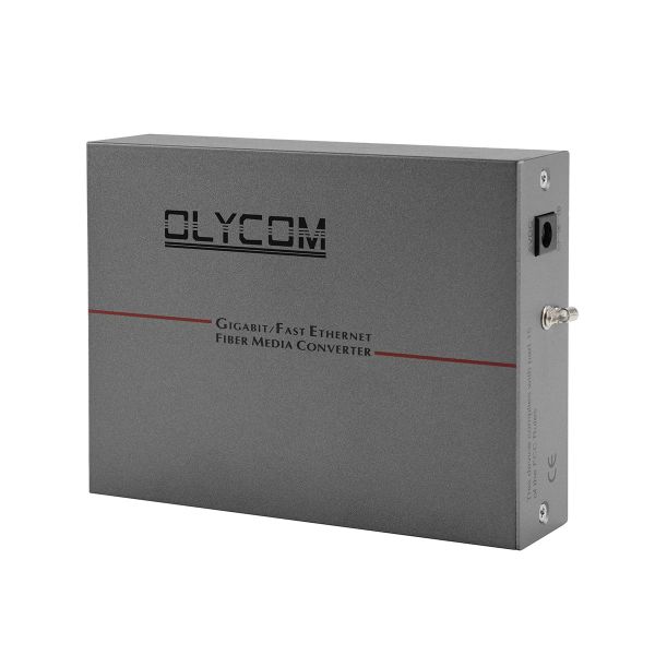 30W PoE Media Converter Gigabit Fiber Optic Ethernet Rack Mounted Duplex SC Port AC Input