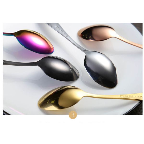 Gold Plated 410 Stainless Steel Tableware Set Steak Knife Fork And Spoon