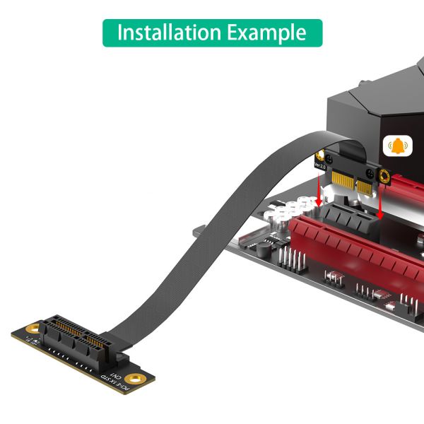 36PIN PCI-E 1X 270 градусов PCI-e расширительный кабель для PCI Express до скорости PCI-E Gen3 8 Gbps