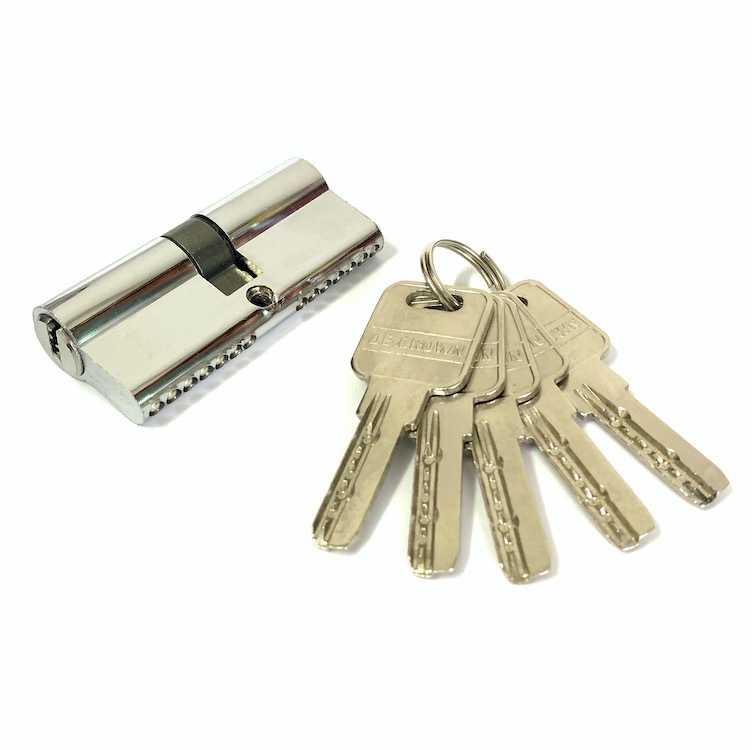 Double Open Toilet Cylinder Lock 70mm Secure Cylinder Lock Customized