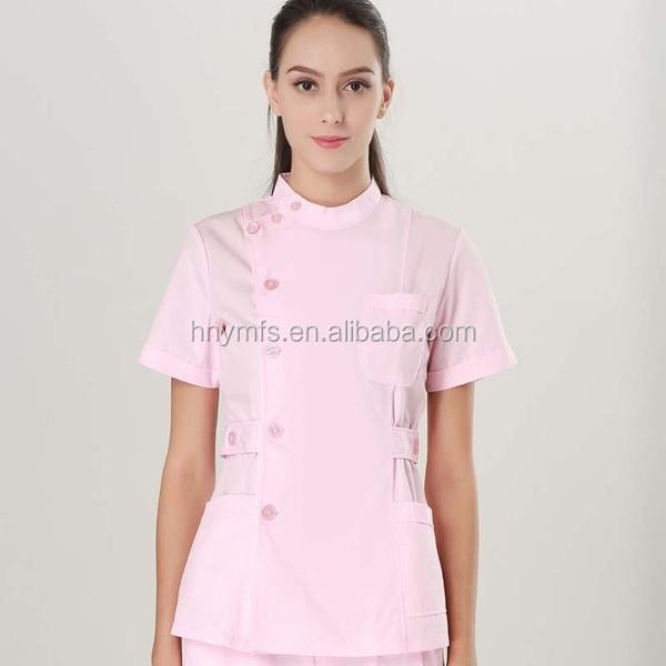 Hospital Medical Nurse Scrub Uniform Beauty Spa Set Short Sleeve 100%Cotton with the Best Price