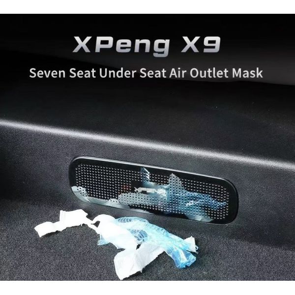 For25 Xiaopeng X9 Extended Range Edition Seat Air Conditioning Exhaust Third Row Protective Cover