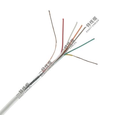 6 núcleos cabos precisos 6x0.22mm2 Cable de alarme CCA blindado com isolamento de PVC