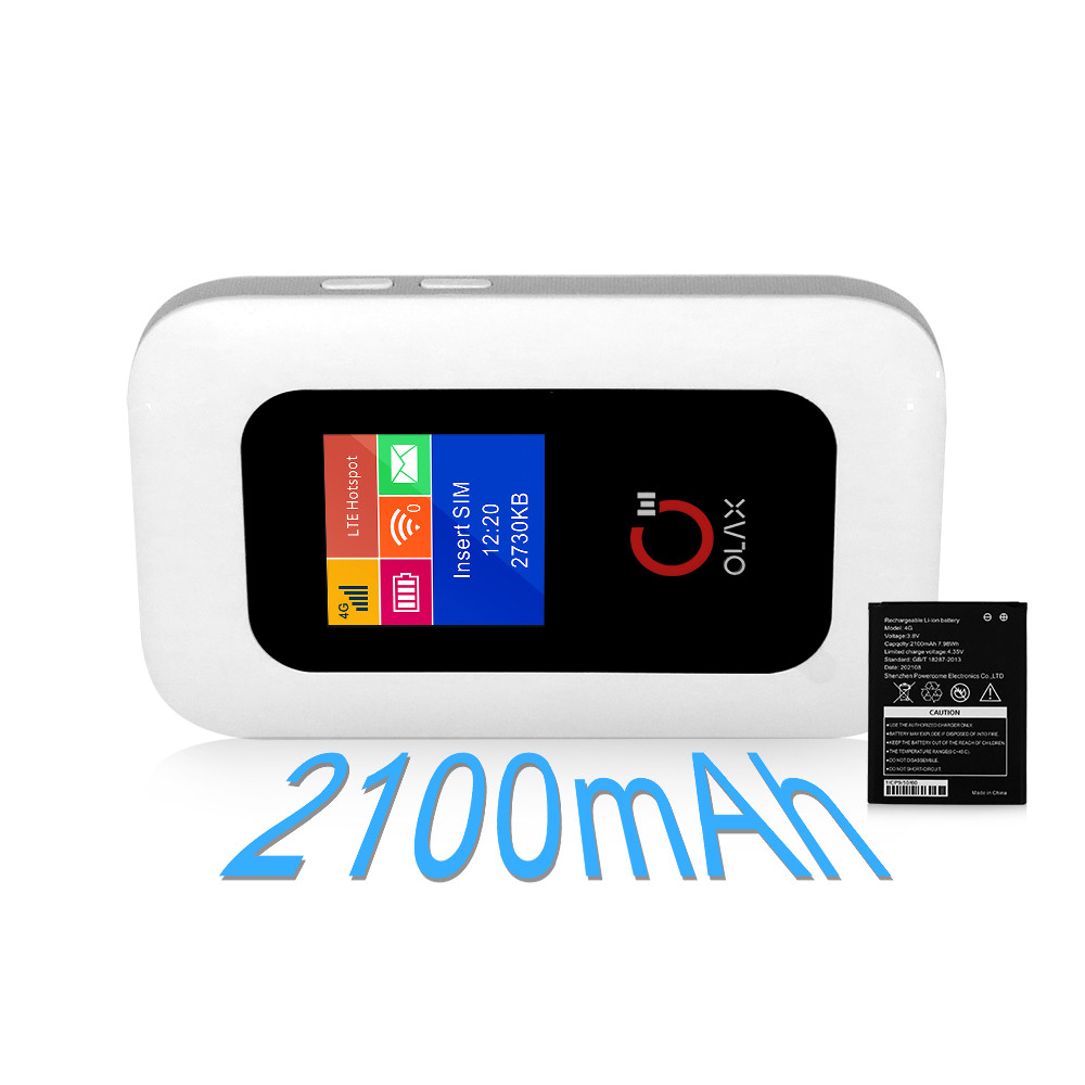 Батарея лития маршрутизатора 2100mah модема OLAX MF980L Mifis 4G мобильная Wifi