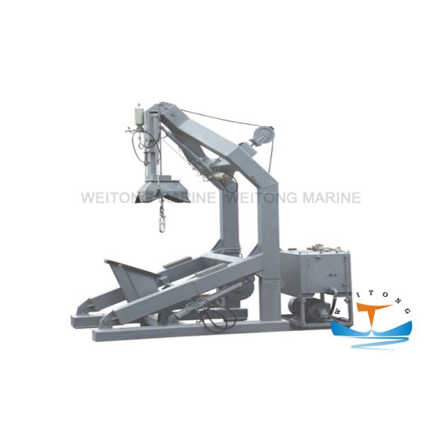 Single Arm Fast Rescue Boat Davit 14kn Hoisting Load 18 M/Min Hoisting Speed