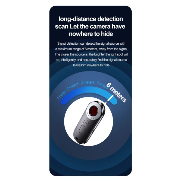 Handheld Anti GPS Positioning Anti Camera Wireless Infrared Detector Anti Tracking Signal Detector For Hotel Security