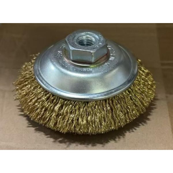 Rotary Silver Color Bowl Crimped Steel Wire Cup Brush 85mm for Cleaning Welds