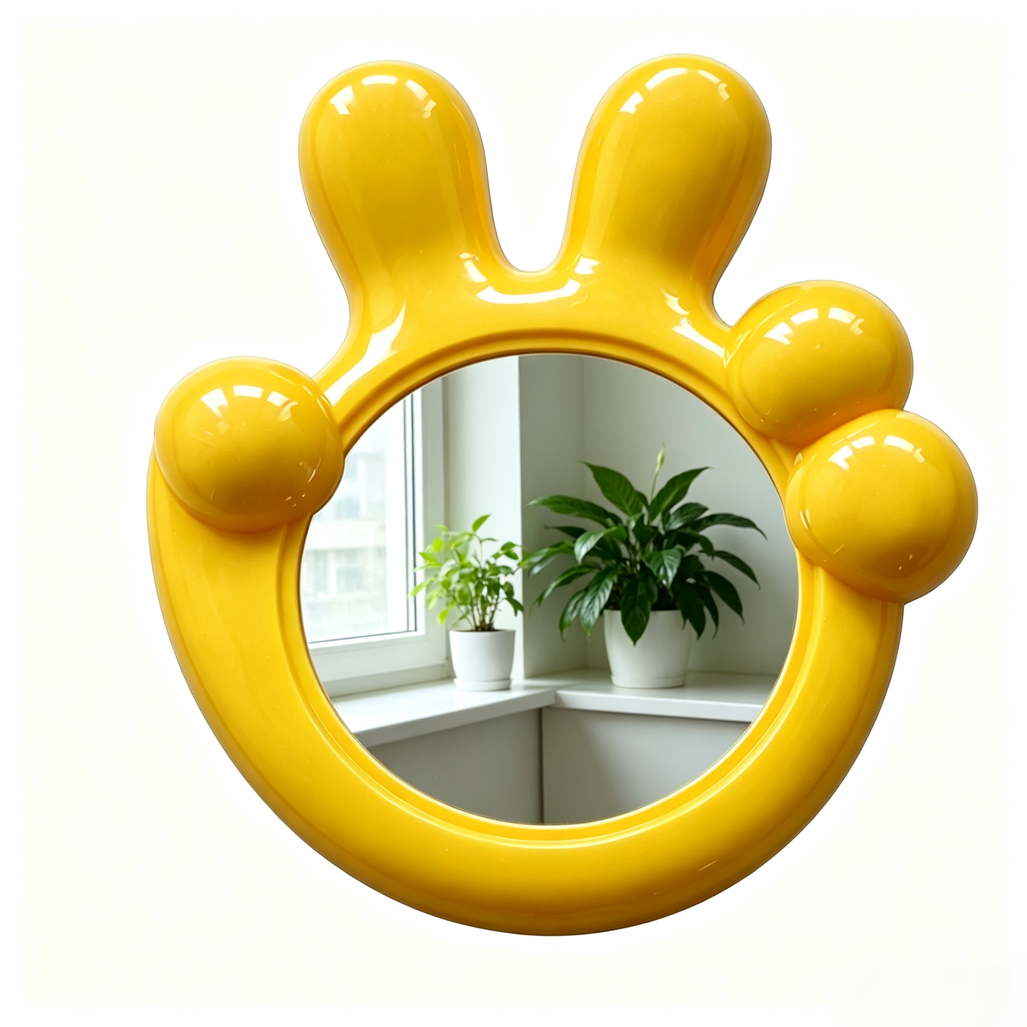 Cute Palm Mirror PS Mirror Sheet Safe Custom Plastic Mirror For Kindergarten