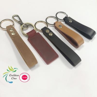 Mens Gift Keyholder Personalized Pu Leather Key rings Car Logo Customized embossed Keychain For Accessories