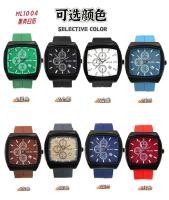 Manufacture en gros de montres de poignet en silicone quartz avec résistance aux chocs et aux rayures