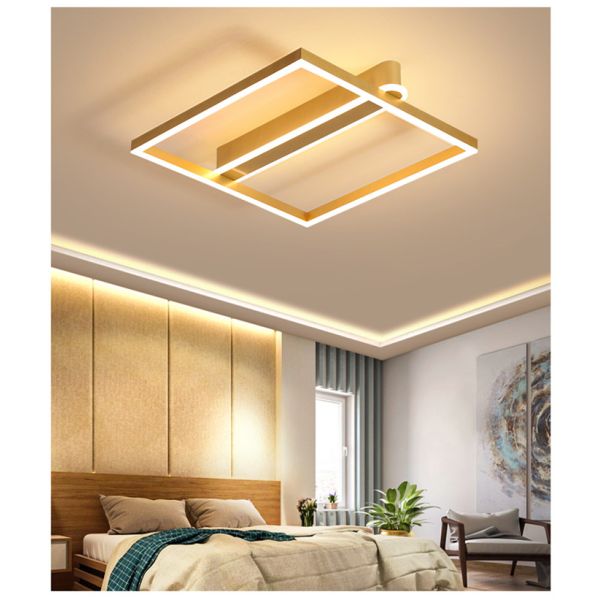 Sala de estar/dormitorio/cocina 260V Matte Gold Modern Ring Light