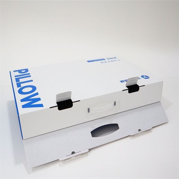 Folding Flat Corrugated Box Pillow Fruits Foods Cardboard Kraft Paper Packaging Box