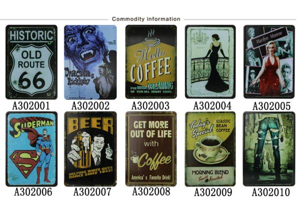 Durable Daily Household Items Tinplate 3020 Iron Decorative Paintings For Living Room