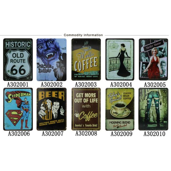 Durable Daily Household Items Tinplate 3020 Iron Decorative Paintings For Living Room