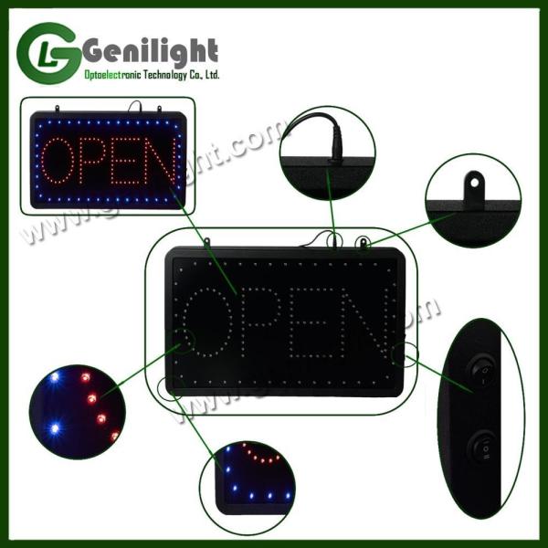 Genilight Indoor Electronic LED Hair Salon Open Sign with CE RoHS LVD Certificate