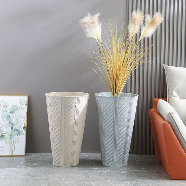 High Durability Powder Coated Fiber Clay Planter For Cottage