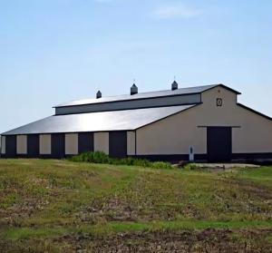 Edificio de acero moderno de gran envergadura Taller industrial Casa de aves