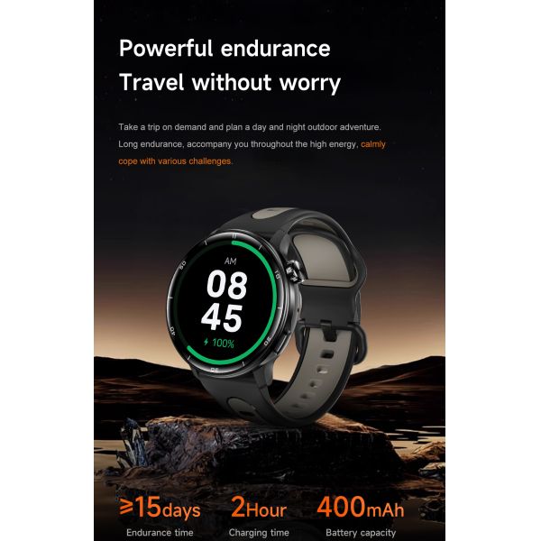 3ATM Waterproof Smartwatch Bluetooth Call GPS 1.43 High-Definition Screen