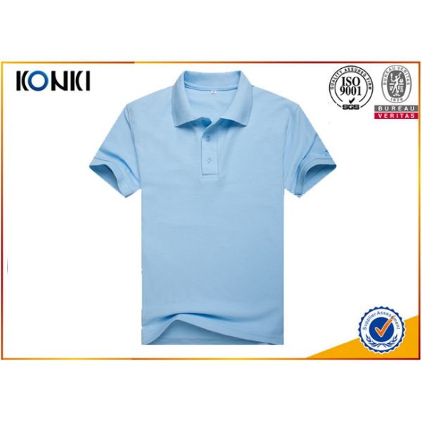Men Colorful Custom Polo Shirt With Heat Transfer / Silk Screen Print Logo
