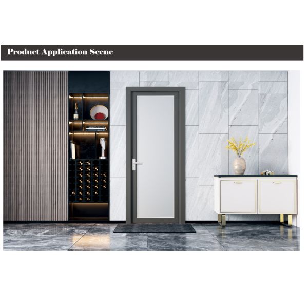 Unilateral Outsourcing Art Glass Aluminum Bathroom Doors without pattern