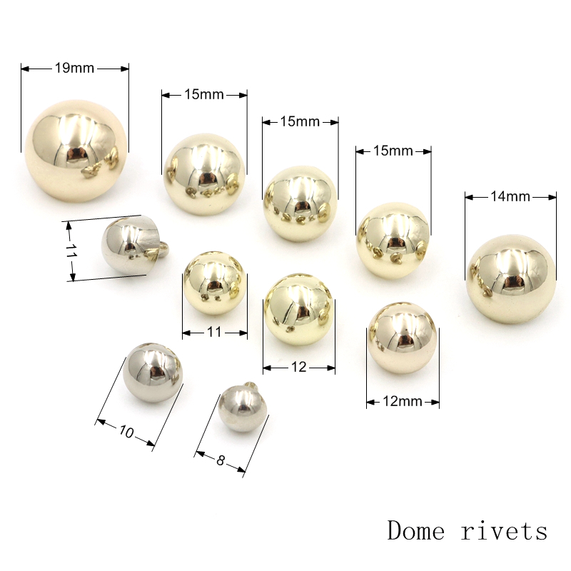 Trendy Mushroom Head Rivet Luxury Metal Rivet Stud For Leather Bags Belts Shoes