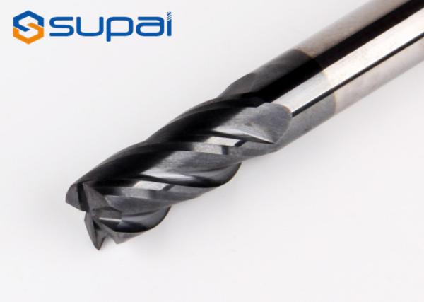 TiAin Coating Carbide Square End Mill For Stainless Steel 10mm 2 / 4 Flutes