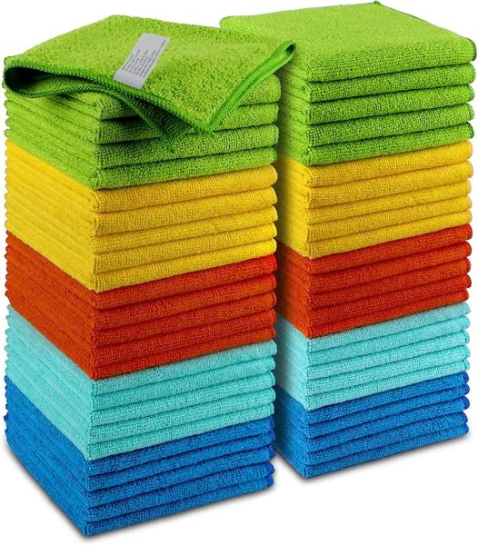 50 Pack Microfiber Cleaning Cloths for Cars - Lint-Free & Scratch-Free