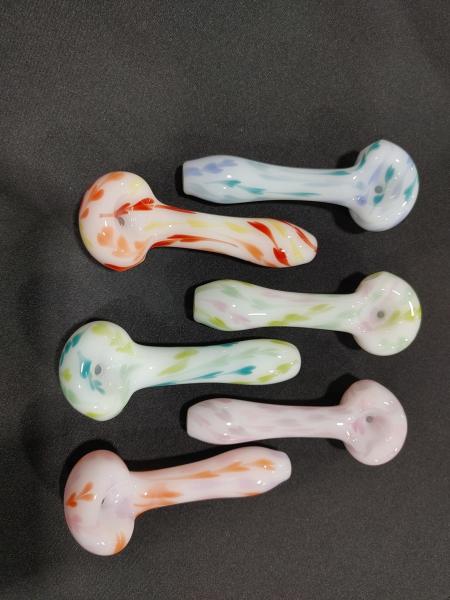 as tubulações de vidro arrebatadas da mão 105g a colher dos Pyrex que Bongs queimadores de óleo pregam a tubulação de fumo 4.0inches