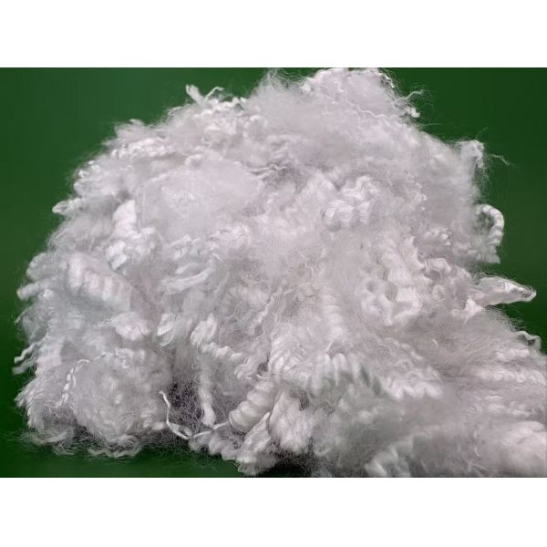 Raw White Color ,  1.2D×32mm , Solid Microfiber , Polyester Staple Fiber  For Filing Quilts, Pillows , Jackets , Etc.